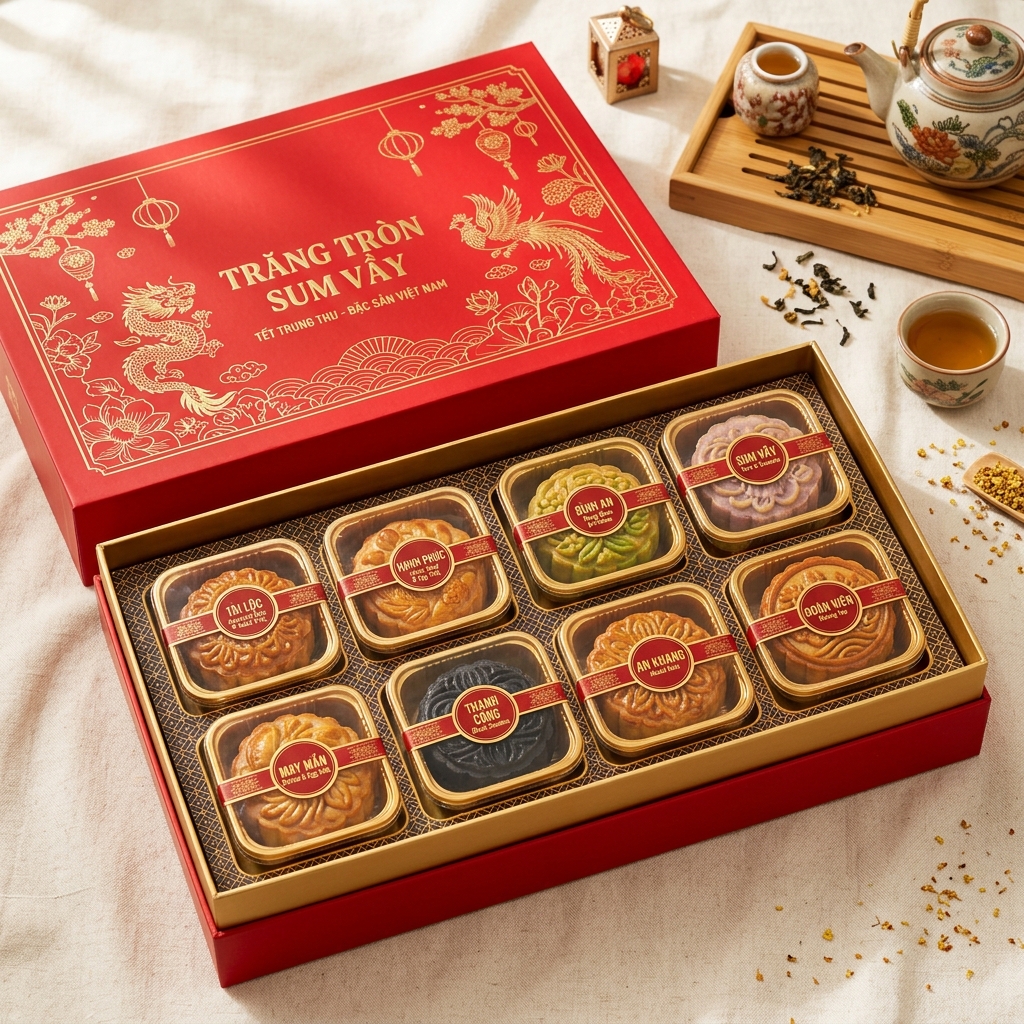 Hộp 4 Bánh Sang Trọng